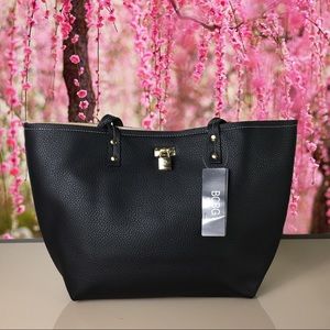 BCBG Reversible Lock Tote & Cross body bag